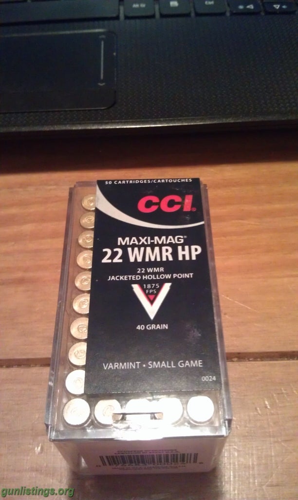 Gunlistings.org - Ammo CCI .22 WMR Maxi-Mag HP 40 Gr
