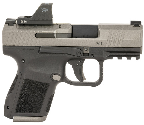Canik METE MC9 Sports South Exclusive 9mm, 3.18" Barrel, Tungsten Cerakote Slide, Black Frame, MeCanik Red Dot, 15rd - Century Arms | The Gun Shop