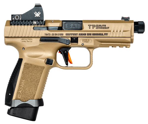 Canik TP9SF Combat 9mm, 4.7" TB, Vortex Viper, Flat Dark Earth, 18rd