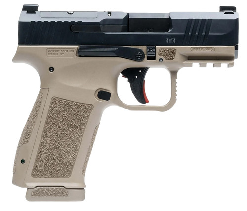 Canik METE MC9L 9mm, 3.18" Barrel, Flat Dark Earth Frame, Black Slide, Custom Holster, 17rd - Century Arms | The Gun Shop