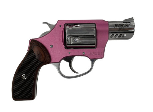 Charter Arms Coyote 380 ACP, 2" Barrel, Lavender, Rosewood Checkered Grip, 5rd - Charter Arms | The Gun Shop