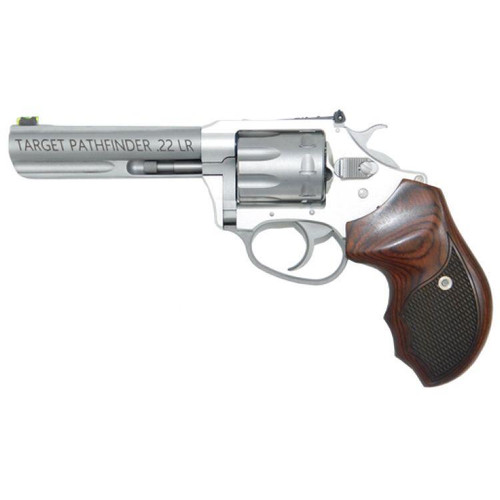 Charter Pathfinder 22 LR, 4.2" Barrel, Stainless Steel Frame, Wood Grips, 8rd - Charter Arms | The Gun Shop