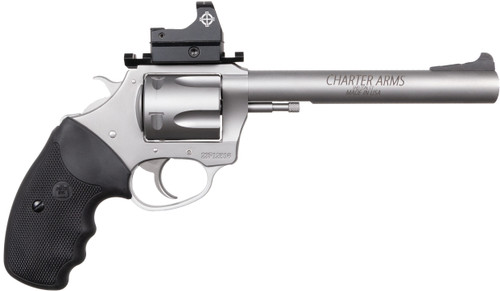 Charter Target Mastiff 9mm, 6" Barrel, Black Grips, Includes Sightmark Micro Optic, 5rd - Charter Arms | The Gun Shop