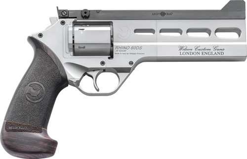 Chiappa Rhino 60DS 38 Special, 6" Barrel, Grey PVD, Hogue Micarta Grip, 6rd - Chiappa | The Gun Shop