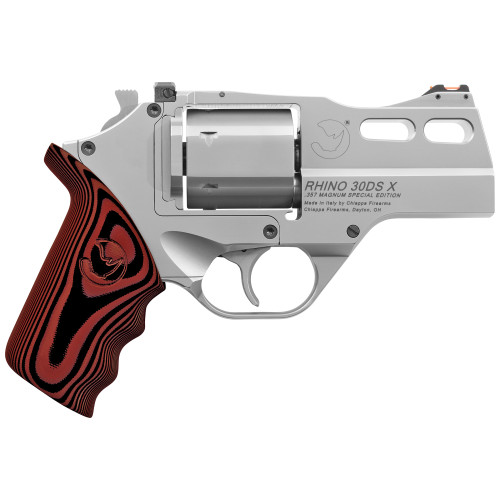 Chiappa Rhino 357 Magnum/38 Special, 3" Barrel, Silver, Wood Grip, 6rd - Chiappa | The Gun Shop