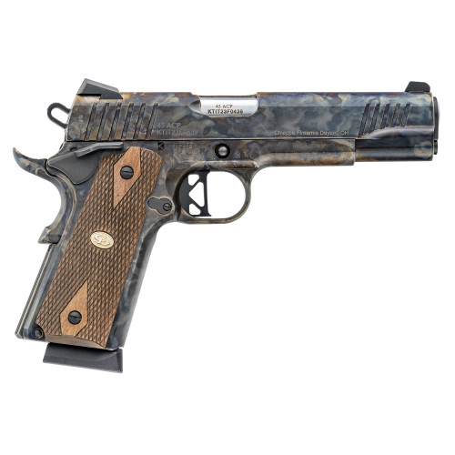 Charles Daly 1911 Superior 45 ACP, 5" Barrel, Case Hardened Frame, Checkered Walnut Grip, 8rd - 1911 Guns | The Gun Shop