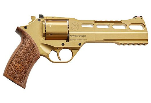 Chiappa Rhino 60SA 357 Magnum, 6" Barrel, Gold PVD, Walnut Grip, 6rd - Chiappa | The Gun Shop