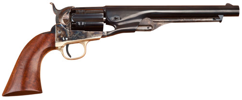 Cimarron 1860 Army 44 Cal, 8" Barrel, Case Hardened Frame, Walnut Grip, 6rd - Cimarron Firearms | The Gun Shop