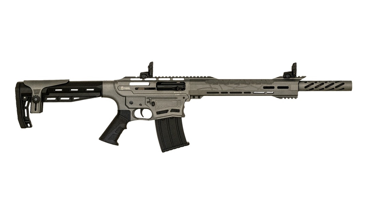 Citadel Boss 25 12 Gauge Semi Auto AR-15 Type Shotgun 18.75" Barrel Tungsten Cerakote Finish, 3 Rd