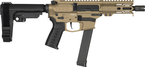 CMMG Banshee MKGS 9mm, 5" Taper Threaded Barrel, Coyote Tan Cerakote, 33rd - AR-15 Pistols | The Gun Shop