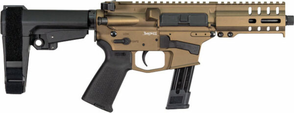 CMMG Banshee 300 MK17 9mm 5" 21+1 Burnt Bronze Cerakote Receiver CMMG 6 Position RipBrace Stock