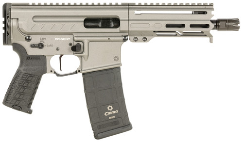 CMMG Dissent MK4 300 Blackout, 10.5" Threaded Barrel, Tungsten Cerakote, 30rd - AR-15 Pistols | The Gun Shop
