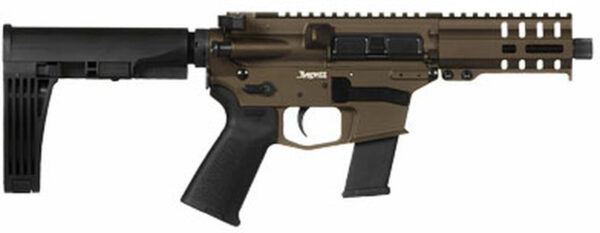 CMMG MKG Banshee Pistol, 45 ACP, 5" Barrel, Midnight Bronze, With Pistol Brace, 13rd Mag