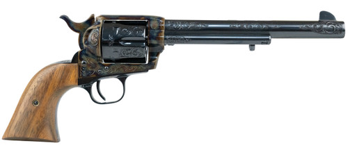 Colt Single Action Army Limited Edition 150th Anniversary 45 Colt, 7.5" Barrel, Case Hardened Frame, Engraved Cylinder/Barrel, Walnut Grip, 6rd - Colt | The Gun Shop