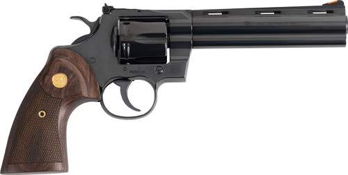Colt Python 357 Magnum, 6" Barrel, Blued, Walnut Grips, 6rd - Collector Guns | The Gun Shop