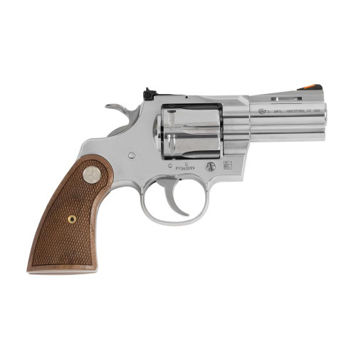 Colt Python 357 Magnum, 2.5" Barrel, Stainless Steel, Walnut Grips, 6rd - Collector Guns | The Gun Shop