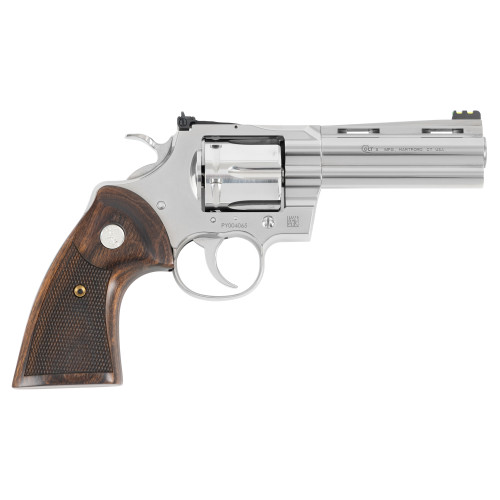 Colt Python Target 357 Magnum, 4.25" Barrel, Stainless Steel, Walnut Grip, 6rd - Colt | The Gun Shop