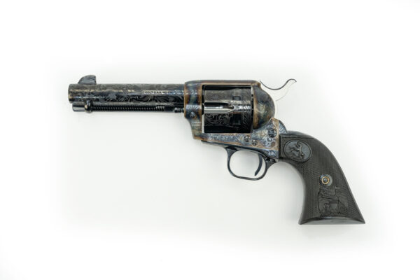 Colt Single Action Army Long Branch 45 Colt, 4.75", Walnut Grip, Polished Steel