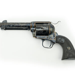 Colt Single Action Army 45 Colt/45 ACP Two Cylinder, Custom Shop, 4.75" Barrel, Blued, Engraved "D" Level, Color Case Hardened, Black Double Eagle Grip, 6rd