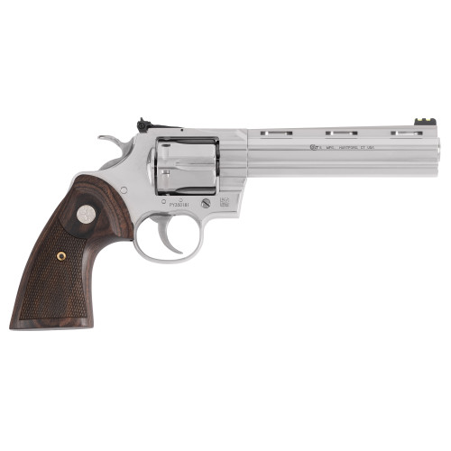 Colt Python Target 357 Magnum, 6" Barrel, Stainless Steel, Walnut Grip, 6rd - Colt | The Gun Shop