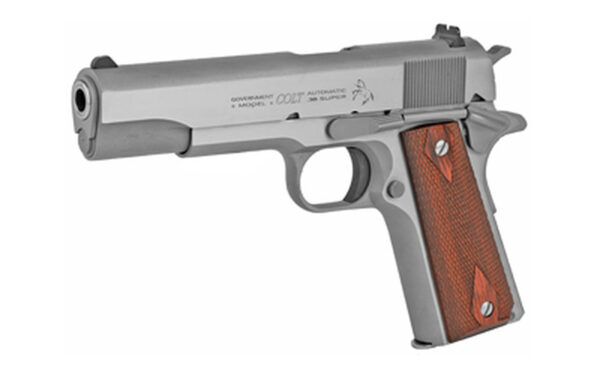 Colt 1911 Government .38 Super, 5" Barrel, Steel Frame, Stainless, 9rd Mag