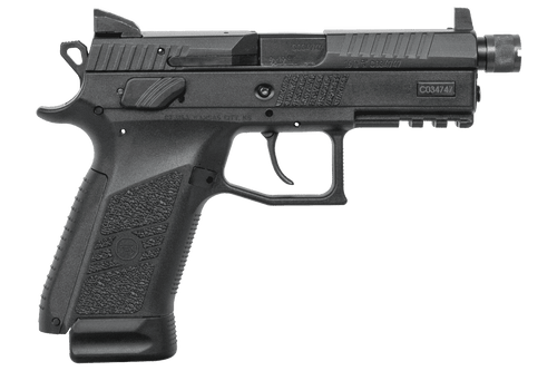 CZ P-07 9mm, 4" Threaded Barrel, Black, High Fixed Sights, 17rd - CZ USA | The Gun Shop