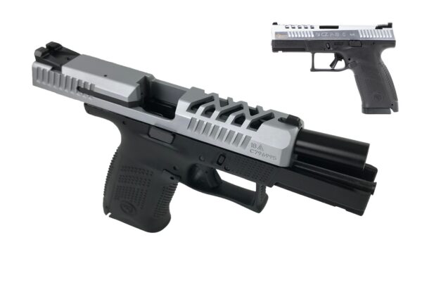 CZ P-10 C 9mm, Exclusive Cajun Gunworks Package, Custom Slide Cuts, 15rd