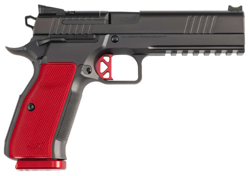 Dan Wesson CZ DWX 9mm, 5" Barrel, Optics Ready, Red Checkered Grips, 19rd - 1911 Guns | The Gun Shop