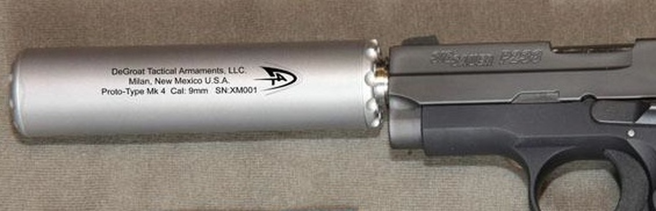 DeGroat Nano Silencer (Narrow Aperture Noise Obliterator), 9mm, 100% Titainium, 13.5x1mm LH TPI