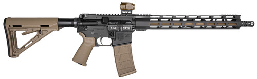 Diamondback DB15 FDE Optic Package 5.56/223 16" Barrel, Full Length Handguard, Viridian Red Dot, Flat Dark Earth, 30rd Mag - AR-15 Rifles | The Gun Shop