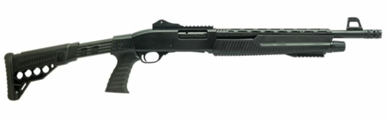 Dickinson XX3D 12 Ga, 18.5" Barrel, 3", Bead Sights, Tactical Stock, Black, 4rd