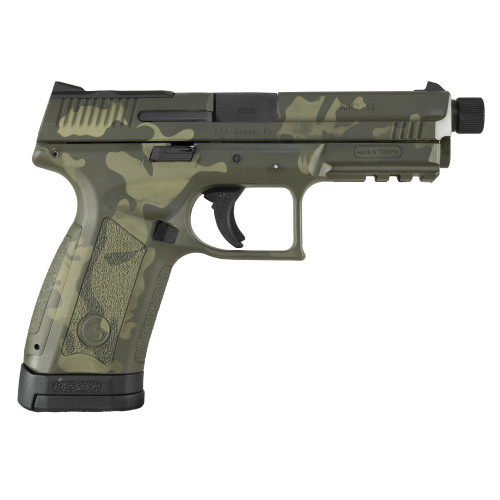 Girsan MC9 9mm, 4.6" Threaded Barrel, Olive Drab Green Camo, Optics Ready, 17rd - EAA Corp | The Gun Shop