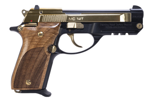 Girsan MC 14T 380 ACP, 4.5" Gold Plated Barrel, Walnut Grip, 13rd - 1911 Guns | The Gun Shop