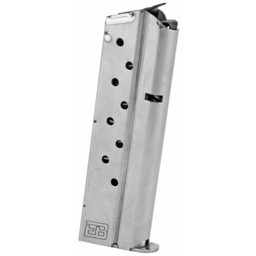 Ed Brown 9mm Magazine, Silver, Fits 1911, Includes Thick/Thin Base Pad, 9rd - Magazines | The Gun Shop