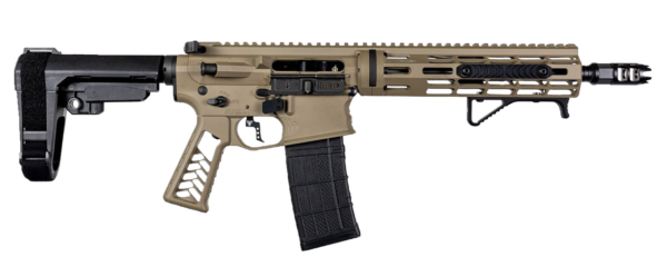 Falkor Phantom AR-15 Pistol 300 Blackout, Flat Dark Earth, 10.5" Barrel SBA3 Brace 30rnd Mag