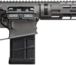 Falkor Alpha AR-10/15 Type Rifle, 308 Win, Grey, 18in DRACOS Composite Barrel