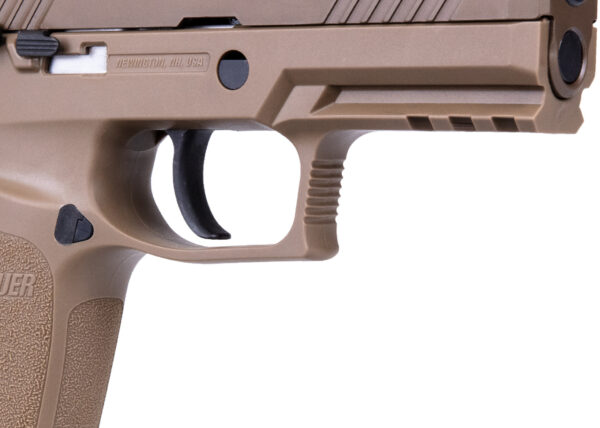 Sig P320 M18, Striker Fired, 9mm, 3.9" Barrel, Polymer Frame, Coyote Finish, DP Pro Plate, Manual Safety, Night Sights, 1-17Rd Magazine & 2-21Rd Magazines