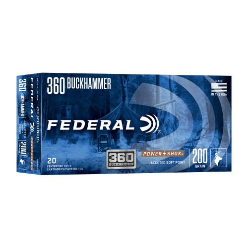 Federal Premium 360 Buckhammer, 200gr, Jacketed Soft Point, 20rd Box - Ammo | The Gun Shop