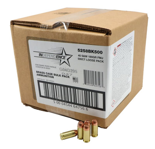 CCI Independence 40 S&W, 180gr, FMJ, 500Bx - Ammo | The Gun Shop