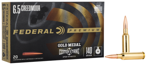 Federal Premium Ammo 6.5 Creedmoor, 140gr, Open Tip Match, 20Bx/10Cs - Ammo | The Gun Shop