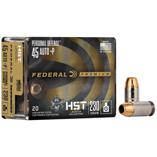 Federal Premium 45 ACP +P, 230gr, Jacketed Hollow Point, 20Bx/10Cs - Ammo | The Gun Shop