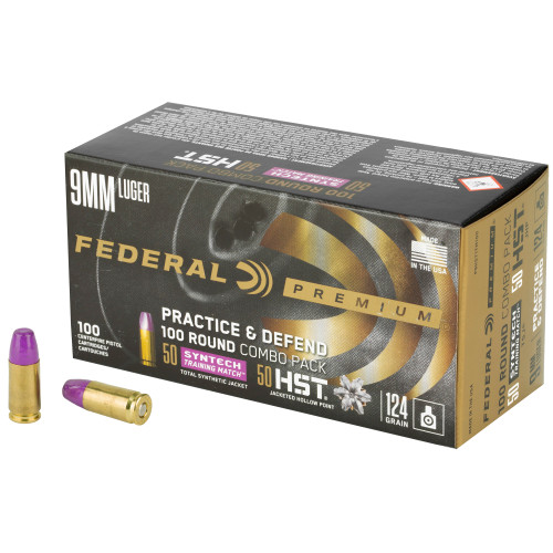 Federal Premium 9mm, 124gr, HST Jacketed Hollow Point, 100rd Box - Ammo | The Gun Shop