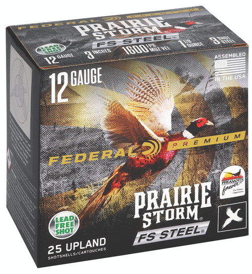 Federal Premium Prairie Storm FS 12 Ga, 3", 1 1/8 oz, 3 Shot, 25Bx/10Cs - Ammo | The Gun Shop