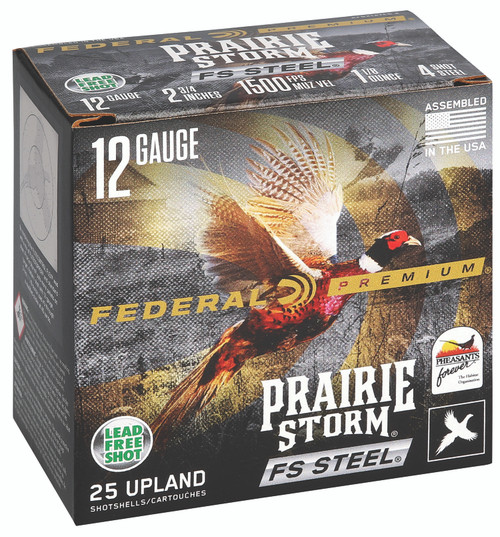Federal Premium Prairie Storm FS 12 Ga, 2.75", 1 1/8 oz, 4 Shot, 25Bx/10Cs - Ammo | The Gun Shop