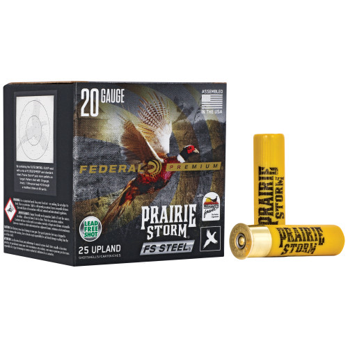 Federal Prairie Storm 20 Ga, 3", FS Steel, 7/8 oz, 4 Shot, 25rd Box - Ammo | The Gun Shop