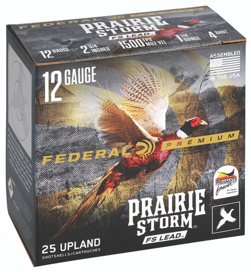 Federal Premium Prairie Storm FS 12 Ga, 2.75", 1 1/4 oz, 4 Shot, 25Bx/10Cs - Ammo | The Gun Shop