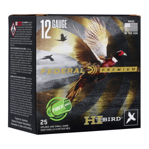 Federal Premium Hi-Bird Fiber-Wad 12 Ga, 1 1/4 oz, 5 Shot, 25Bx/10Cs - Ammunition | The Gun Shop