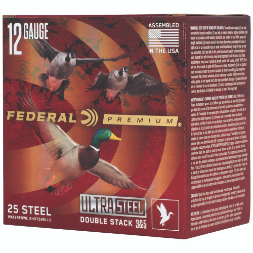 Federal Premium UltraSteel 12 Ga, 3", 1 1/4 oz, 3 & 5 Shot, 25rd Box - Ammunition | The Gun Shop