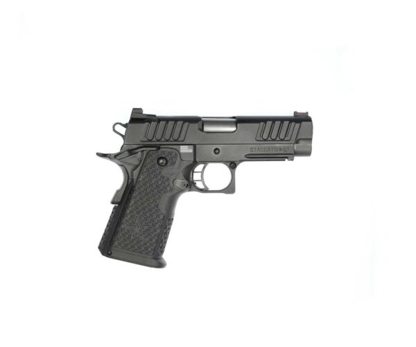 Staccato C2 9mm, 3.9" Bull Barrel, Fiber/Dawson Charger, Black DLC, 16/17rd