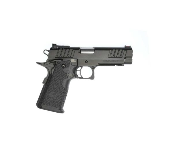 STI Staccato P 9mm, 4.4" Bull Barrel, Fiber/Adj. Tactical Sights, DLC, 17/20rd